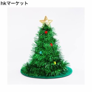 [Lhyxuuk] クリスマス帽子 LEDクリスマスハット光るサンタ帽子クリスマスツリー キャップ 帽子 被り物 コスプレ小道具 面白い 帽子 クリ