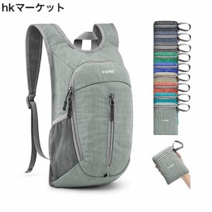 [G4Free] 10L ハイキングバックパック 小型旅行 ハイキングデイパック 軽量パッカブルバックパック カジュアル折りたたみショルダーバッ