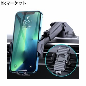 スマホホルダー 車 MOKING 車載スマホホルダー 片手操作 2in1 粘着ゲル吸盤＆スマホホルダーエアコン吹き出し口式 全車種対応 スマホスタ