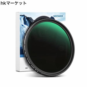 NEEWER 62mm HD可変NDフィルター ND2-ND32 (1-5ストップ) Xクロスなし/光学ガラス/30層ナノコーティング/超薄型アルミ合金フレーム/撥水/