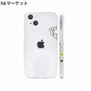 ミッフィー iPhone14Plus 用 ケース クリア 保護カバー キャラクター スマホケース ［透明 軽薄型 ワイヤレス充電対応 レンズ保護 ストラ