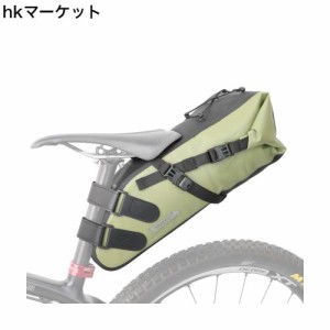 Rhinowalk 自転車サドルバッグ 大容量 13L 防水 PVC加工 自転車用 サイクリングバッグ ロードバイク サドルバック グリーン