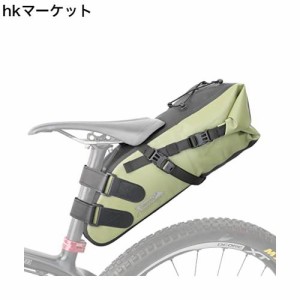 Rhinowalk 自転車サドルバッグ 大容量 10L 防水 PVC加工 自転車用 サイクリングバッグ ロードバイク サドルバック グリーン