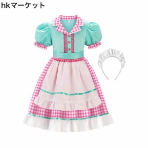 [ReliBeauty] ウェイトレス ダイナーガール キッズ コスプレ ハロウィーン 仮装 子供 女の子 メイド服 コスチューム クリスマス 誕生日 