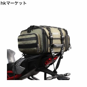 Rhinowalk バイク用シートバッグ ツーリングバッグ 19L-26L可変容量 小型 防水 多機能 キャンピングシートバッグ ショルダーストラップ付