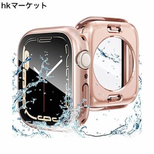 【2023強化版】AMAPC for Apple Watch ケース 360度全面防水 バンド 水泳・スポーツ専用 ガラスフィルム 一体型 apple watch 用 カバー 3