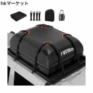 Favoto ルーフボックス 車用ルーフボックス 防水 425L 大容量 500D PVC 完全防水 ルーフレール不要 折りたたみ式 滑り止めシートつき カ