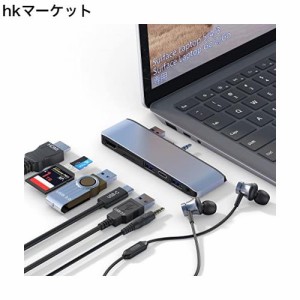 Surface Laptop 5/Laptop 4/Laptop 3/Laptop Go 2/Go USB ハブ 4K@30Hz HDMIポート + USB 3.0*2 + Type-C + SD/TFカードスロット + 3.5mm