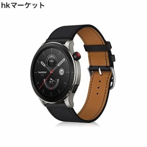 SeGinn レザーバンド Huawei Watch GT4 46mm/ASUS VivoWatch 5/HUAWEI WATCH Ultimate/Huawei Watch Buds/Amazfit Bip 5 対応 バンド 革 