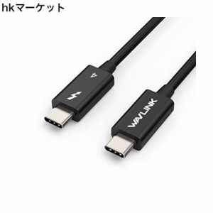 WAVLINK Thunderbolt 4 ケーブル 40Gbps データ転送、100cm（3.3フィート）USB-C ビデオケーブル、シングル 8K/デュアル 4K ディスプレイ