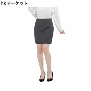 [syvent] レディース 大きいサイズ 膝丈 45CM 事務服 スカート オフィス タイトスカート スーツ用 ペンシルスカート 無地 ビジネス スリ