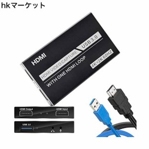 キャプチャーボード キャプチャーボードswitch対応 4K HDMI ビデオキャプチャー USB3.0 60fps パススルー ゲームキャプチャー キャプボ P