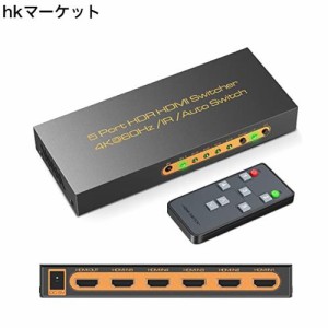 HDMI切り替え器2.0 5入力1出力 4k@60hzHDCP2.2HDR対応 リモコン付属PS5/PS4/Nintendo Switch対応