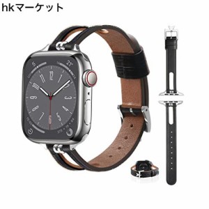 【AmazonJP 限定ブランド】 Apple Watch バンド/アップルウォッチ バンド 本革レザー 細身 エレガントでユニックな仕様 精密な手作り 柔