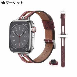 【AmazonJP 限定ブランド】 Apple Watch バンド/アップルウォッチ バンド 本革レザー 細身 エレガントでユニックな仕様 精密な手作り 柔