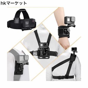 Taisioner GoPro用アクセサリー カメラ ヘッドマウント ストラップマウント ショルダーブレース バックパッククリップ チェストハーネス 