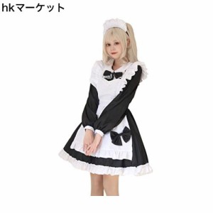 [RPFLQ] メイド服 ハロウィン 仮装 コスチューム ブラック レッド レディース エプロン 衣装 長袖 可愛い 萌え イベント 活動 大人用 蝶