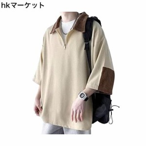 [FJLTDCP] Tシャツ メンズ 半袖 夏服 メンズ 大きいサイズ 無地7分袖tシャツ 通気性 人気 おしゃれ トップス ゆったり プルオーバーッ 丸