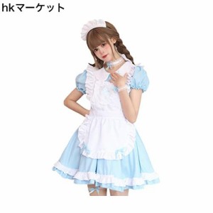 [FULINE] メイド服 コスプレ コンカフェ メイド こすぷれ ハロウィン ゴスロリ 可愛い アリス風 クロス ゴシック ワンピース コスチュー