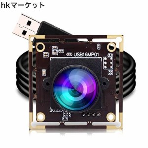 ELP 1600万画素 Webカメラ 広角 小型 USBカメラ パソコン 180度魚眼レンズ 4K ウェブカメラ UVC USB2.0 Webかめら 3496P PC USBカメラモ