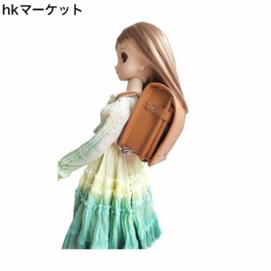 ドール用ランドセル3分4分通用制服鞄通学バッグスクールバック (茶)