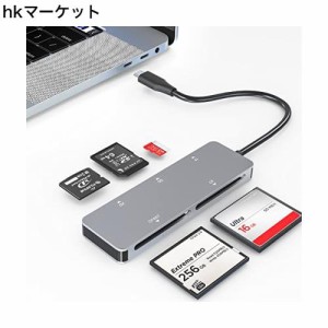 USB C CFast 2.0 カードリーダー、CFastカードリーダー、Type-C 3.0 5Gbs CFastメモリーカードアダプター、サンディスク、レキサー、トラ