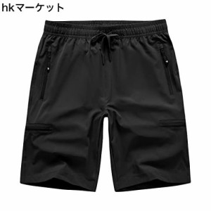 メンズ ハーフパンツ ハイキングウェア ショートパンツ 撥水 登山ウェア アウトドア 短パン 速乾 5分丈 通気 作業着 日常着 5ポケット付