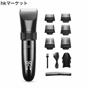 バリカン ヘアカッター YOTOY 散髪用 電動バリカン 充電式 大容量充電池 IPX7防水 2つのモード 5段階刈り高さ調節 6種類ガイドコーム 超