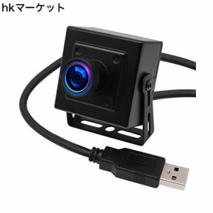 ELP 1600万画素 Webカメラ 広角 小型 USBカメラ パソコン 180度魚眼レンズ 4K ウェブカメラ UVC USB2.0 Webかめら 3496P PC USBカメラ CM