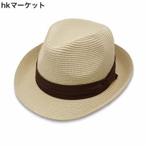 [GOKEI] 帽子 ストローハット メンズ 麦わら帽子 ハット uvカット子 日除け帽子 日焼け防止 uｖカット帽子 中折れ 日焼け 止め 防止 レデ