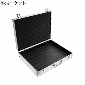 NUOLUX アルミツールケース ブロッククッション付き 28X37X7.5CM アルミ製工具箱 防水保護 アタッシュケース ツールボックス 工具収納ケ