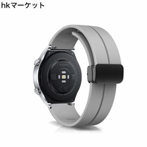 [RoSoki] 22MM バンド Xiaomi Watch S3 / Xiaomi Watch S1 Pro/Xiaomi Mi Watch S1 Active 対応 バンド シリコン製 マグネット付き スポ