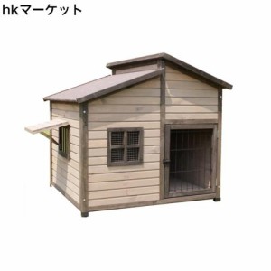 HPYWTJY 無垢材の犬小屋 屋外の木造犬小屋 大型犬小屋 屋外防水犬小屋 (XL)