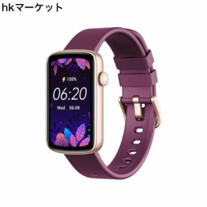 SHANG WING スマートウォッチ レディース リストバンド 型 腕時計 iPhone/Android対応 1.47インチ大画面 フルタッチ Smart Watch 着信通