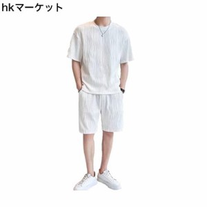 [FJLTDCP] 夏服 メンズ Tシャツ 半袖 上下2点セット 大きいサイズ ゆったり おしゃれ ジャージ 上下 スウェット 服 トップス ハーフパン