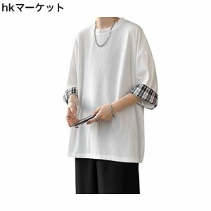 [GUTHONG] tシャツ メンズ 半袖 五分袖 夏服 大きいサイズ 丸襟 ゆったり カジュアル 人気 おしゃれ オシャレ 通気性 柔らかい カジュア