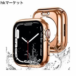 【2023夏強化版】AMAPC for Apple Watch ケース 360度全面防水 バンド 水泳・スポーツ専用 ガラスフィルム 一体型 apple watch 用 カバー