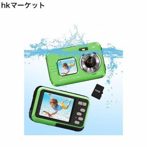 Lecran 4K 防水 デジカメ IP68 4800万画素 デジタルカメラ オートフォーカス 3cmマクロ写真 完全防水カメラ 水中デジカメ 水中用 3mまで 