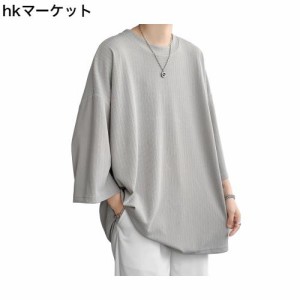 [Olekei] tシャツ メンズ 夏服 半袖 おおきい サイズ ビッグシルエット なつふく 無地 カジュアル トップス