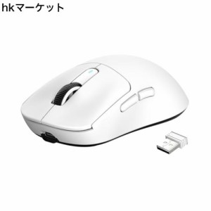 A.JAZZ ゲーミングマウス 超軽量49g ワイヤレス2.4 G/無線Bluetooth/有線Type-C マウス オリジナル位相PAW3395センサー 最高クラスの精度