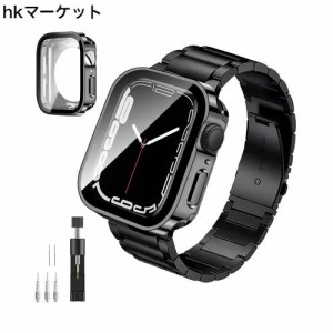 [ANYOI] 対応 Apple Watch バンド 44mm 防水ケース 3D直角エッジデザイン 一体型360ど度 Apple Watch バンド ステンレス製 アップルウォ