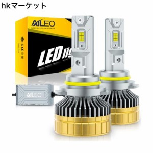 AILEO 車用 9012 LEDヘッドライト 爆光 車検対応 超高輝度CSPチップ搭載 6500K ホワイト HIR2 9012 LEDバルブ 30000LM 放熱性 キャンセラ