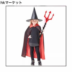 [Meicyan] ハロウィン 子供コスプレ 魔女マント 帽子付き 魔法士仮装 吸血鬼 キッズコスチューム 衣装 舞台衣装 ハロウィンパーティー イ