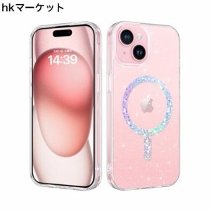 DUEDUE対応スマホケース iPhone 15 6.1” ケース カバー クリアケース Magsafe対応 マグセーフ対応 ワイヤレス充電対応 クリア ラメ入り 