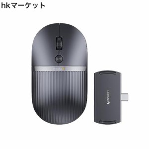 ProtoArc 2in1 Hub Mouse USB-Cハブマウスセット 静音2.4GとBluetooth両対応ワイヤレスマウス 3段階調節DPI 3台デバイス接続可 充電式マ