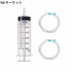 TOUFEIYUAN シリンジ 300ml 大きい注射器 チューブ付き 針なし 注入器 犬 猫 ペット 給餌 給水 投薬 流動食 注射器 哺乳器 実験用 洗浄 