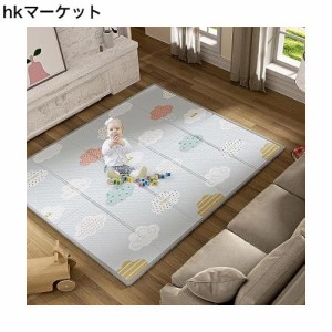 UANLAUOプレイマット ベビーマット 赤ちゃん 収納しやすい マット 折りたたみ 180x200x1.5cm 防水 滑り止め 両面使用可 ベビープレイマッ