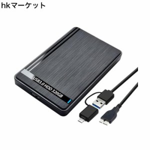 BIGBIGER 外付けHDD 500G USB3.0 Type C HDD 2in1外付け ハードディスク 2.5インチ機械式ハードドライブ 超薄型 ポータブルHDD ノートパ