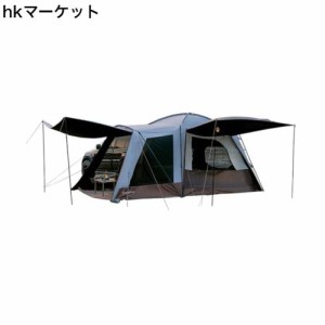 KingCamp カーサイドテント カーサイドシェルター 車テント タープテント 4人用 ポール付き 様々な車に対応 カーテント シェルター テン