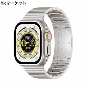 コンパチブル apple watch バンド apple watch リンクブレスレット チタン製 取り外しボタン 軽量 丈夫 調整工具不要 iWatch SE/Series U